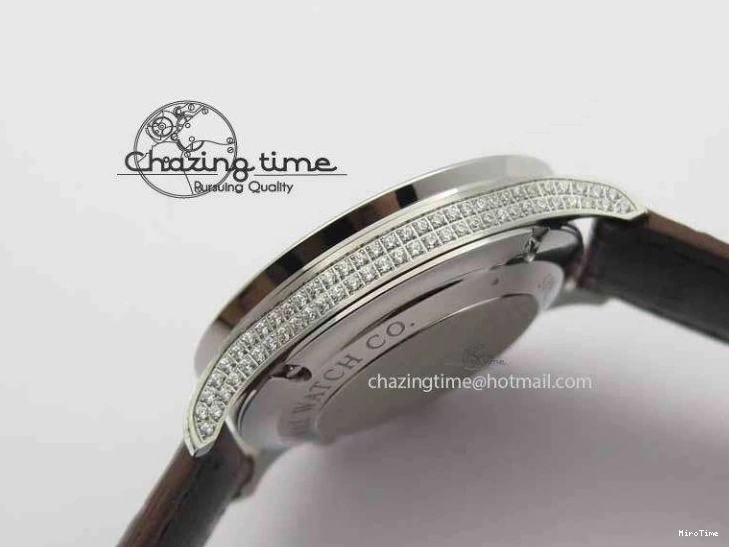 MIROTIME 0507 Portuguese IW3714 Diam ZF V2 1:1 Best Edition White Dial RG Numbers On Brown Leather Strap A79350 (Slim Movement) Fashionable 7246